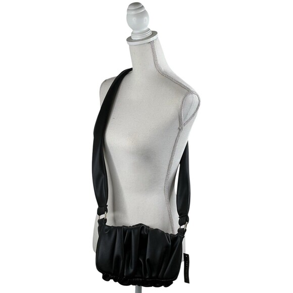The Limited Scrunch Wide Strap Gold Hardware Should Bag NEW Vegan Leather Black - Picture 1 of 7